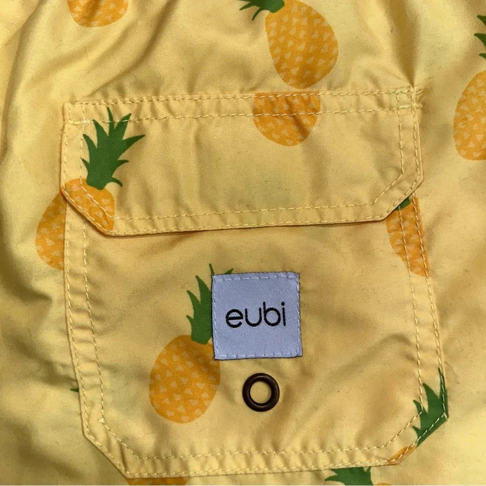 LIMITED TIME $5 Item! Yellow Pineapple Print Swim Trunks